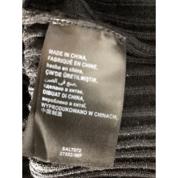 Bebe Sweater Dress Ribbed Knit Asymmetrical Off The Shoulder Bodycon Black NWT S - Picture 7 of 8